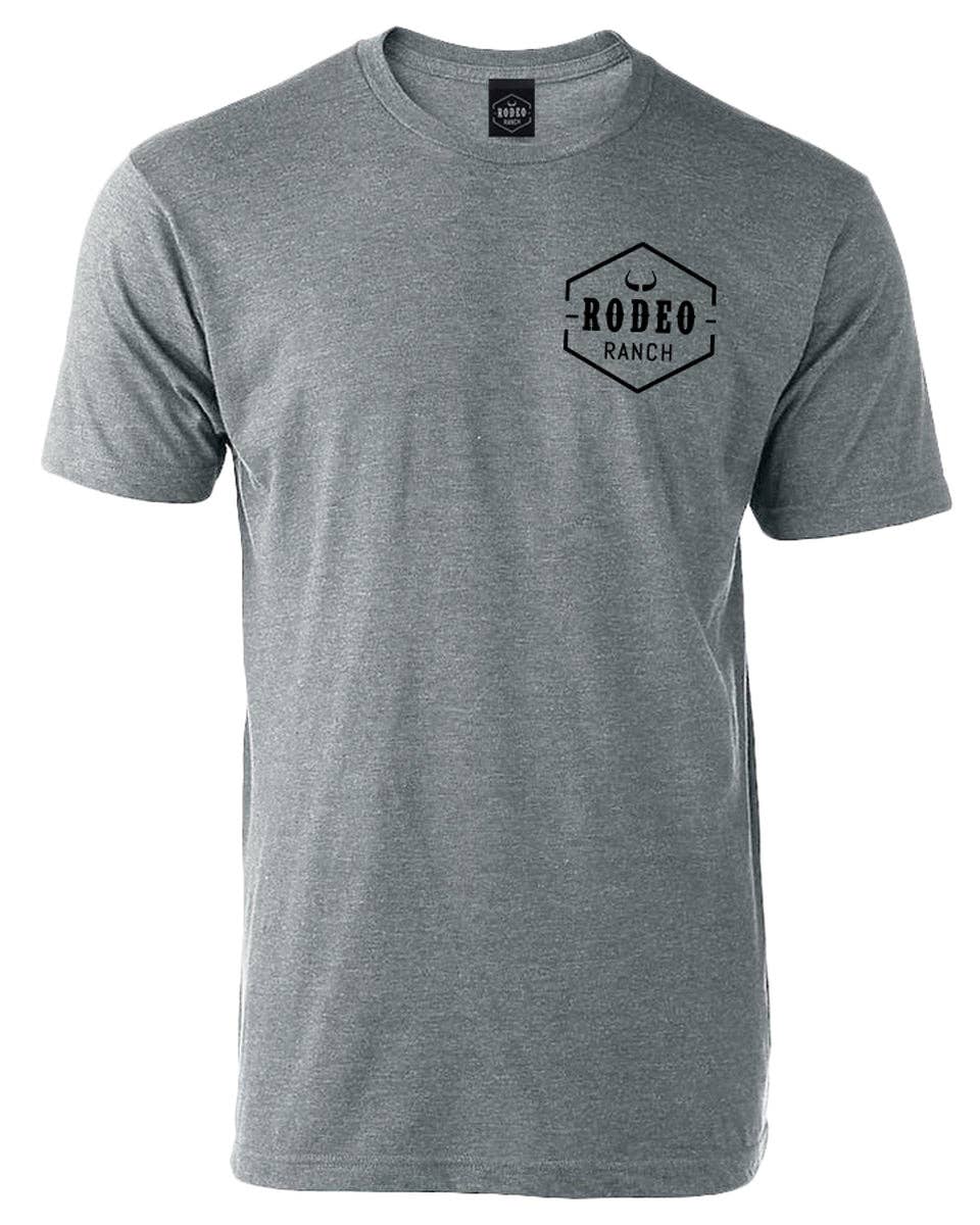 Rodeo Ranch Spur Flag Short Sleeve Shirt - Heather Grey: L