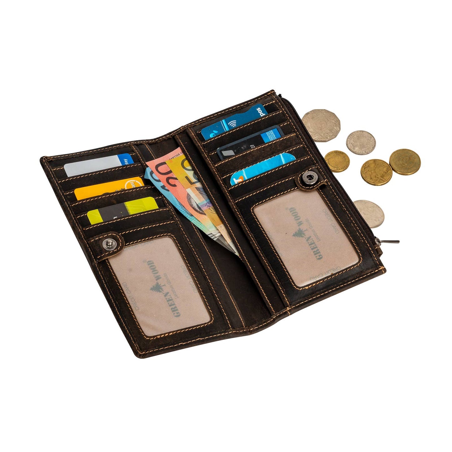 Kingaroy Leather Women's Wallet: Brown