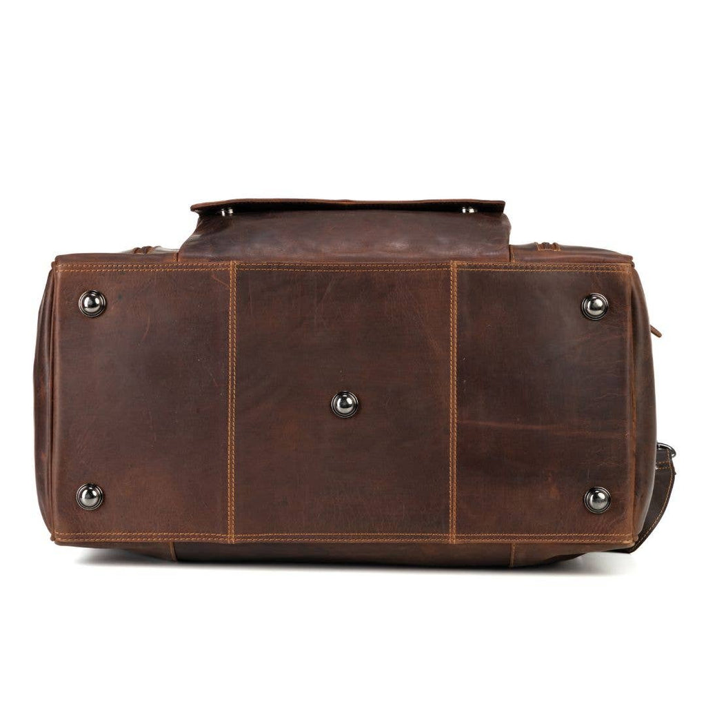 Leather Travel Bag Large - Casual Vintage Look - GW12790: Sandal