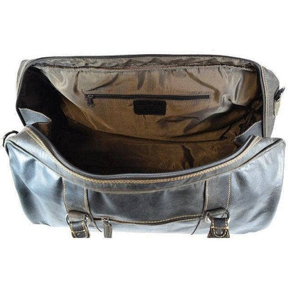 Leather Overnight Travel Bag Victoria GW12795: Brown