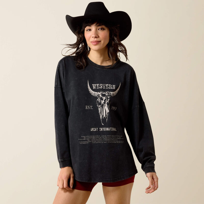 Ariat Canvas Oversized Long Sleeve T-Shirt