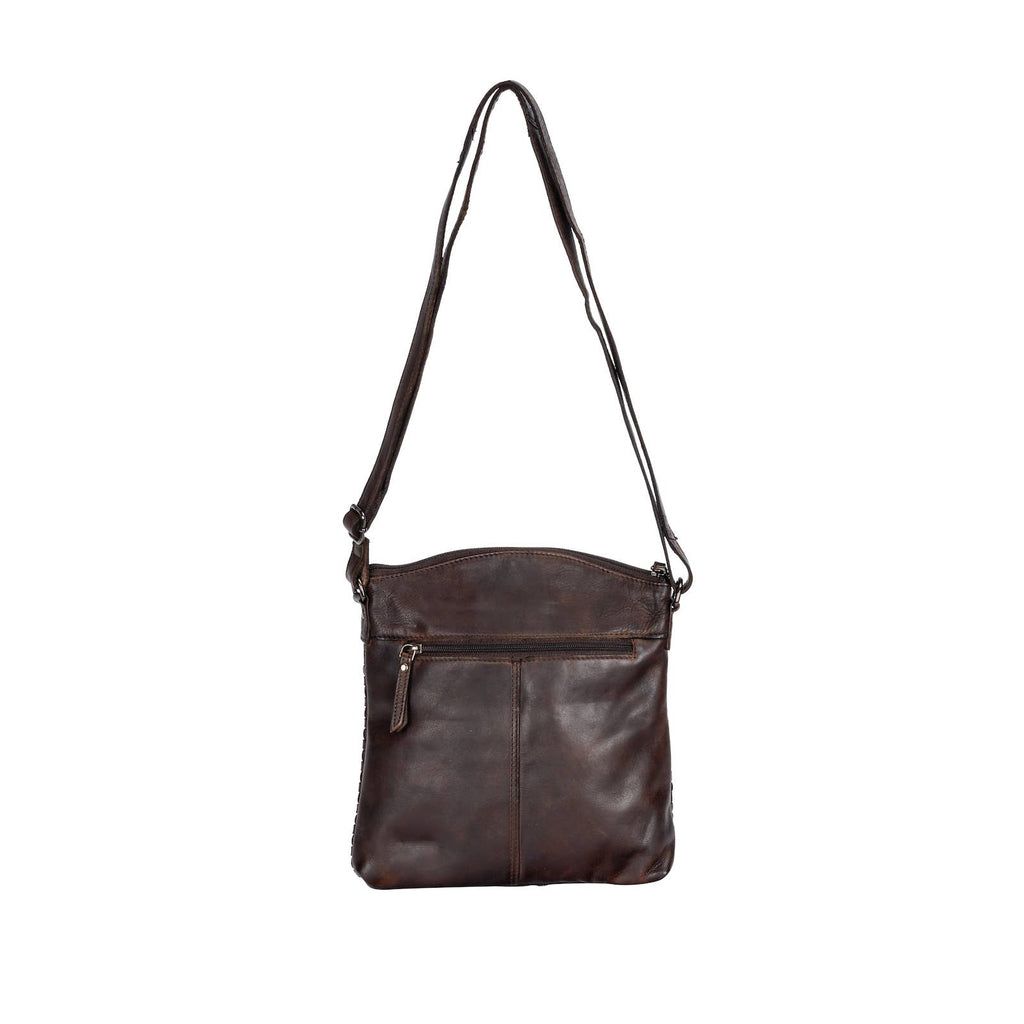 Leather Shoulder Bag Elsa for Women: Cognac