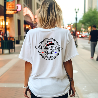 Two Steppin' Country Girl Tee: M