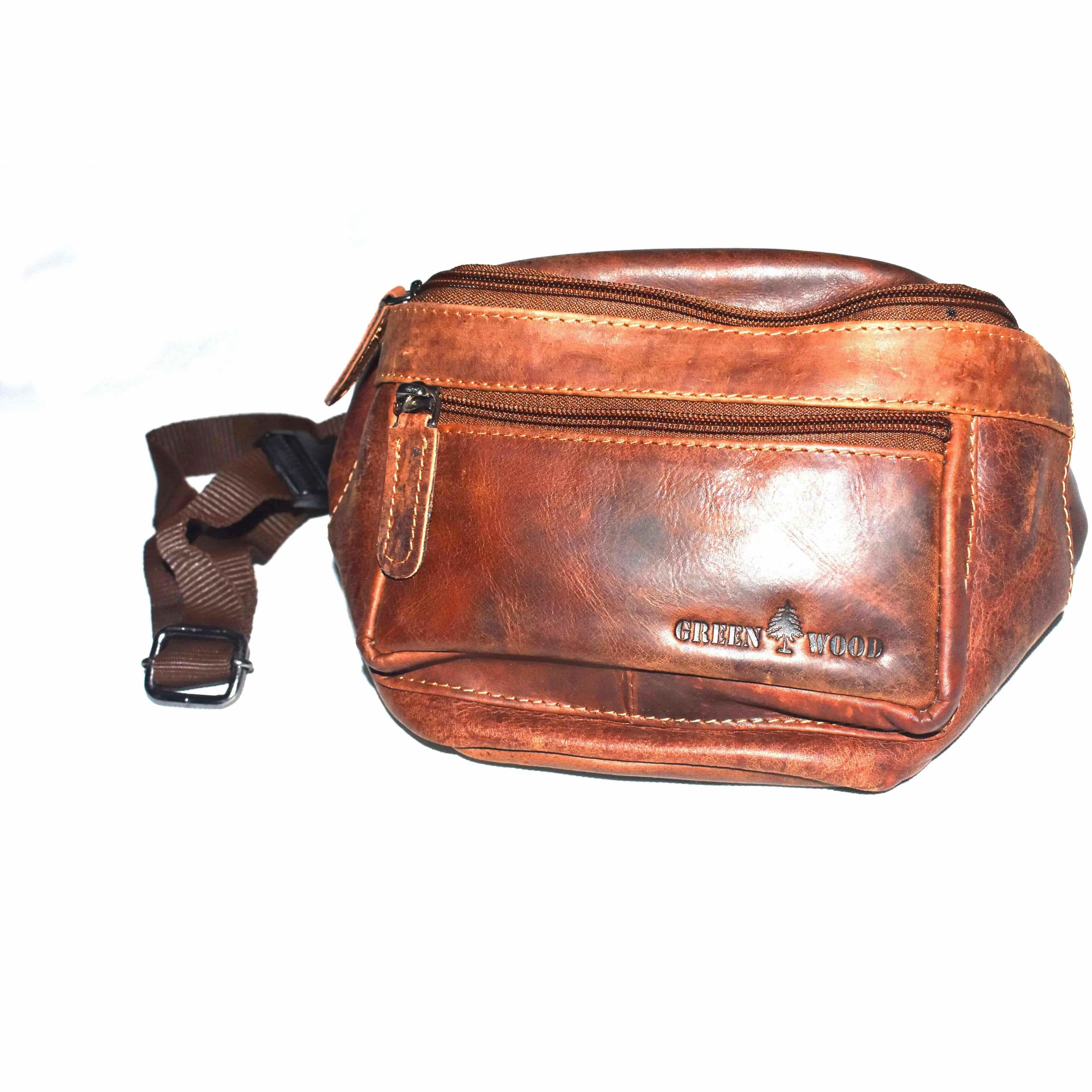 Leather Bum Bag Echuca GW196628: Brown