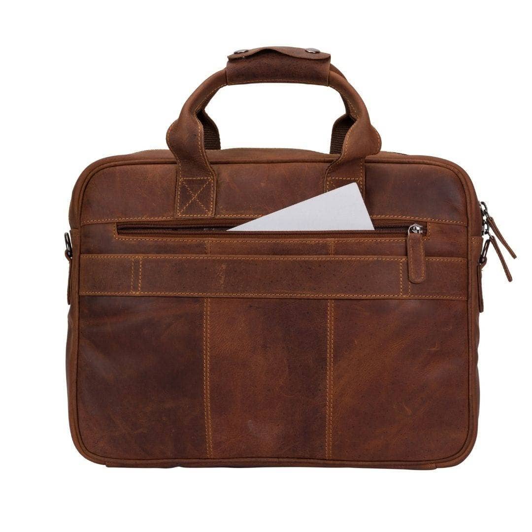 The Apollo Full-Grain Leather Briefcase: Brown