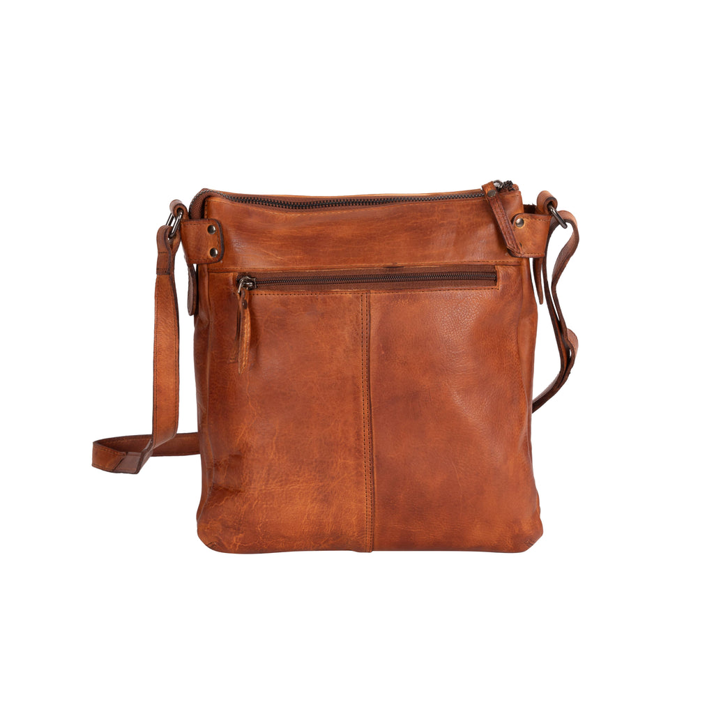 Robbie Leather Crossbody Shoulder Bag: Brown