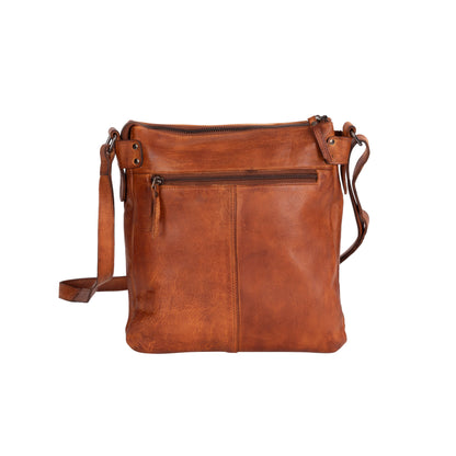 Robbie Leather Crossbody Shoulder Bag: Brown