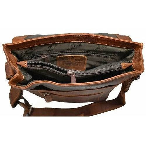 Leather Shoulder Bag Torquay - GW836: Brown