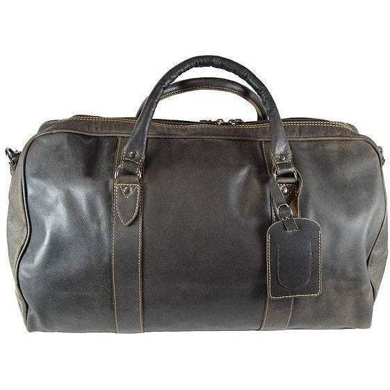 Leather Overnight Travel Bag Victoria GW12795: Brown