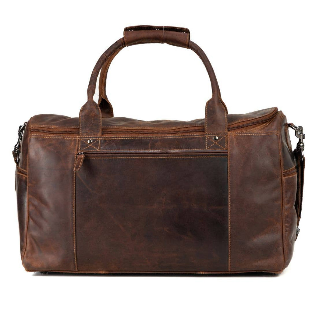 Leather Travel Bag Large - Casual Vintage Look - GW12790: Sandal