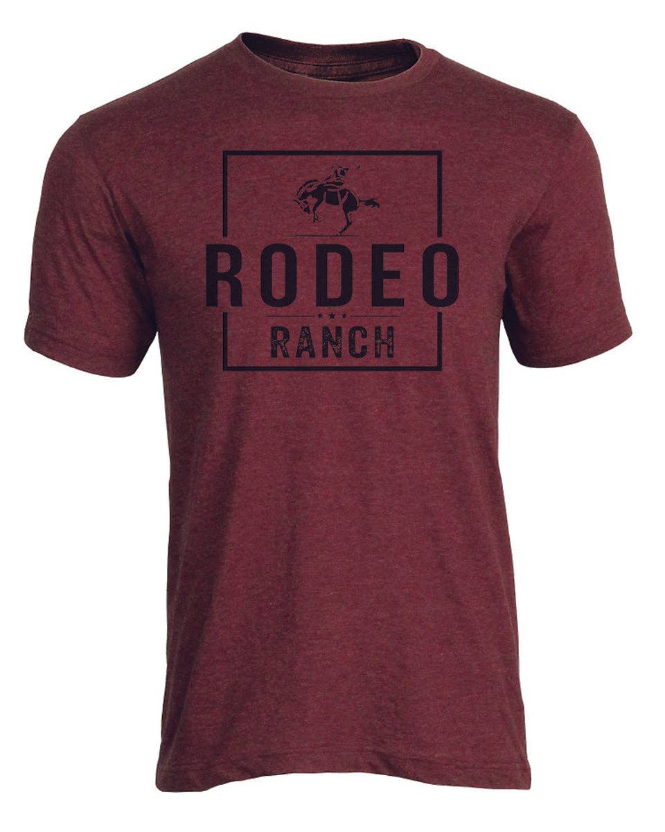 Rodeo Ranch Bucker Shirt - Heather Maroon: L