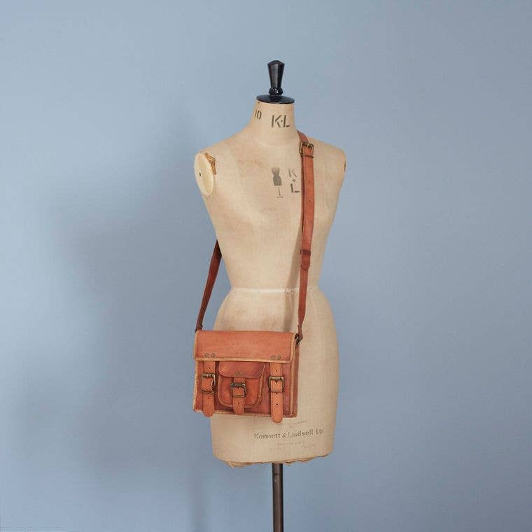 Small Vintage Style Leather Satchel