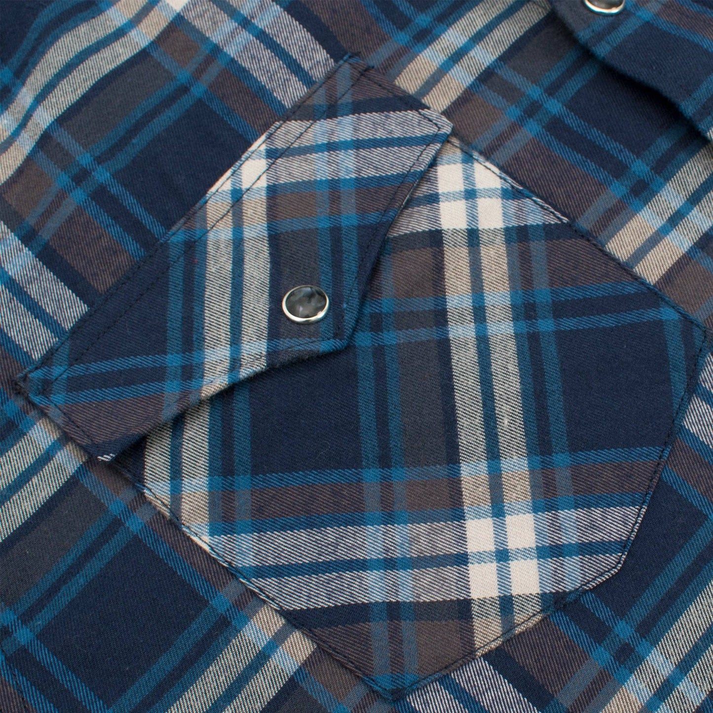 Men's Western Long Sleeve Flannel Shirts With Snap Buttons: L