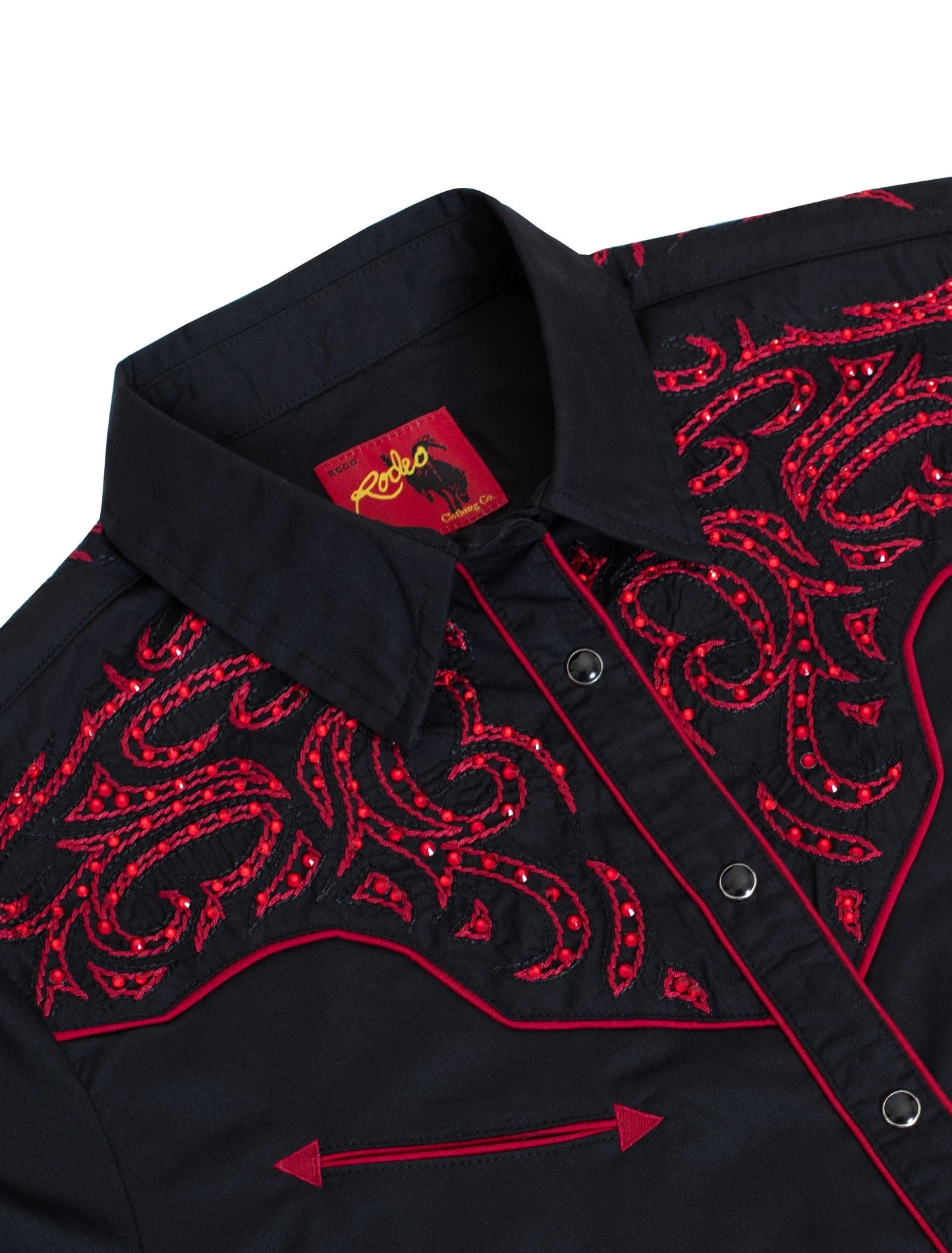 Women’s Western Embroidered diamond studded Shirts: S