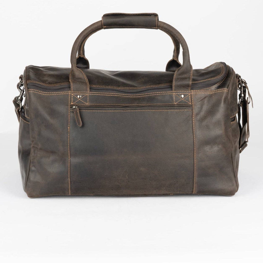 Leather Travel Bag Large - Casual Vintage Look - GW12790: Sandal
