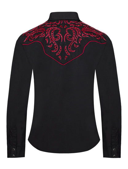 Women’s Western Embroidered diamond studded Shirts: S