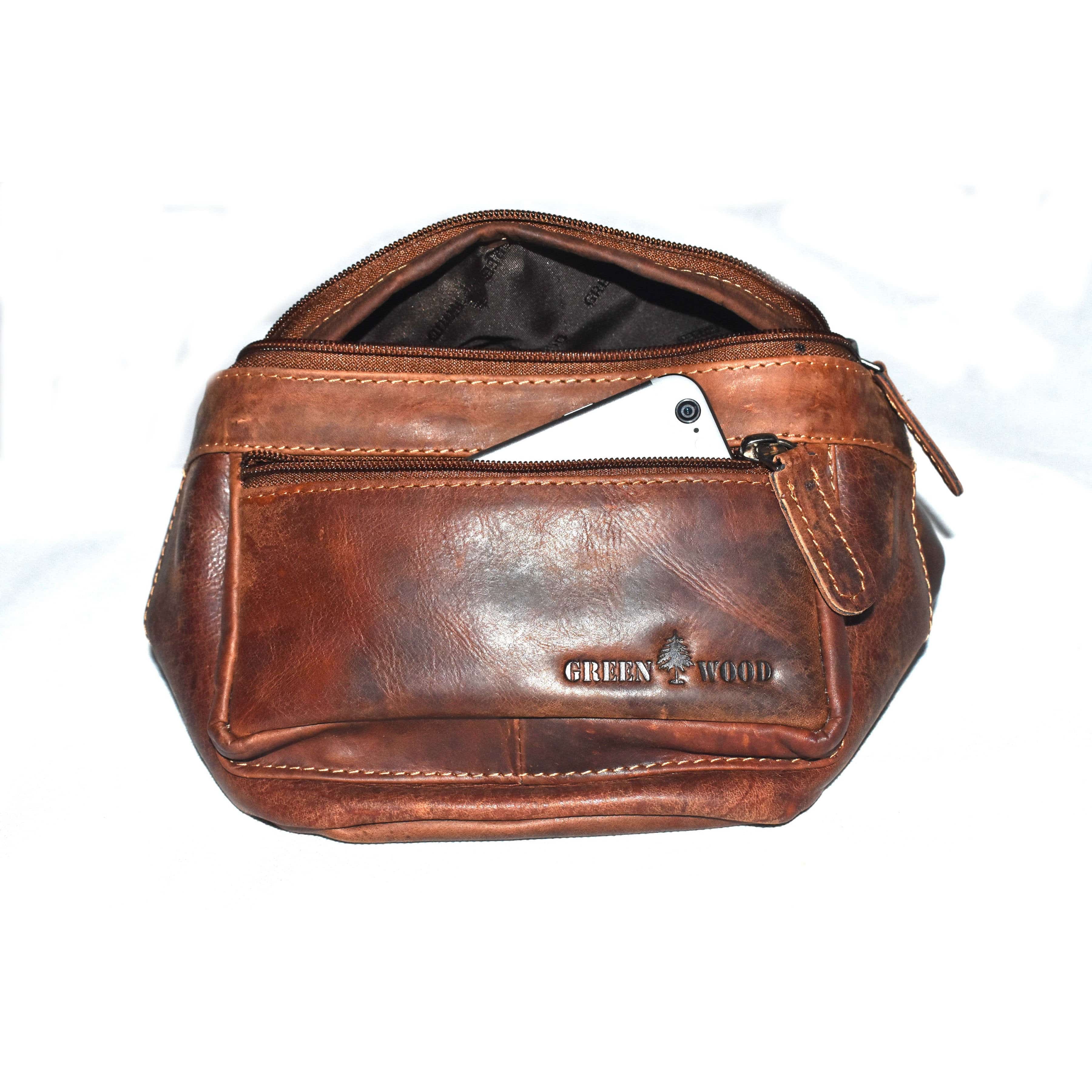 Leather Bum Bag Echuca GW196628: Brown