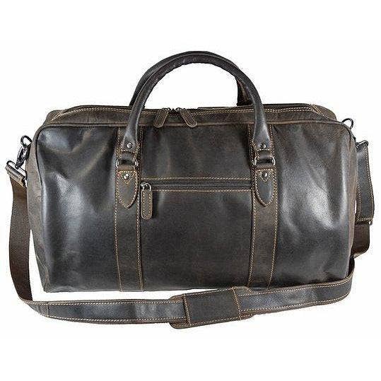Leather Overnight Travel Bag Victoria GW12795: Brown