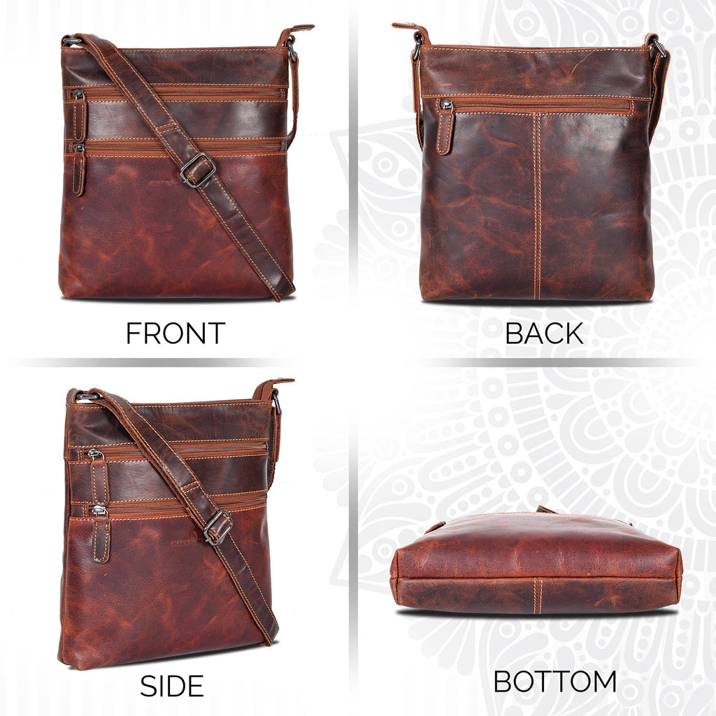 Leather Crossbody Purse: Sandel