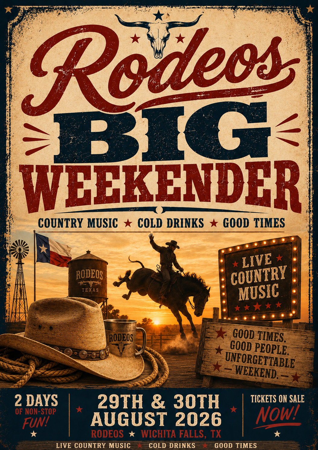 Rodeo's Big Weekender Sunday (30th Aug)