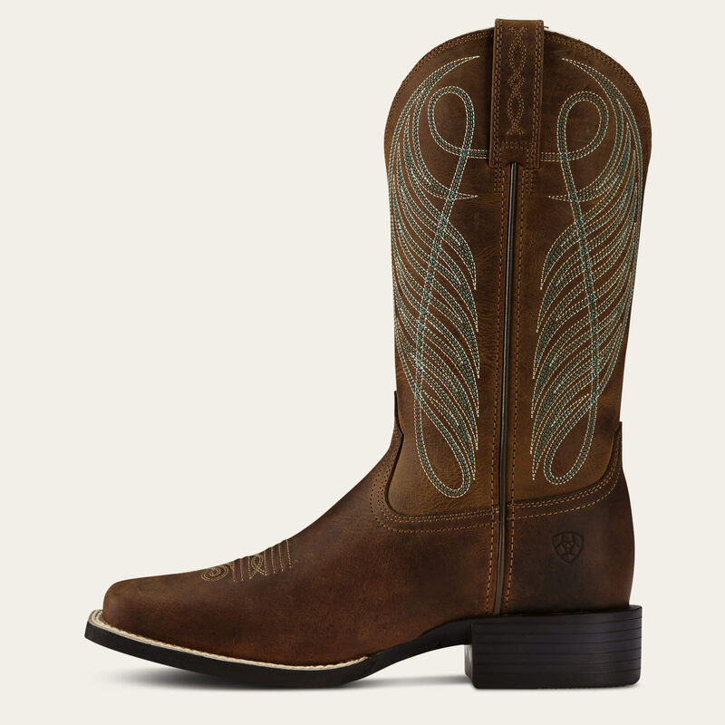 WOMENS Round Up Wide Square Toe Western Boot 10018528