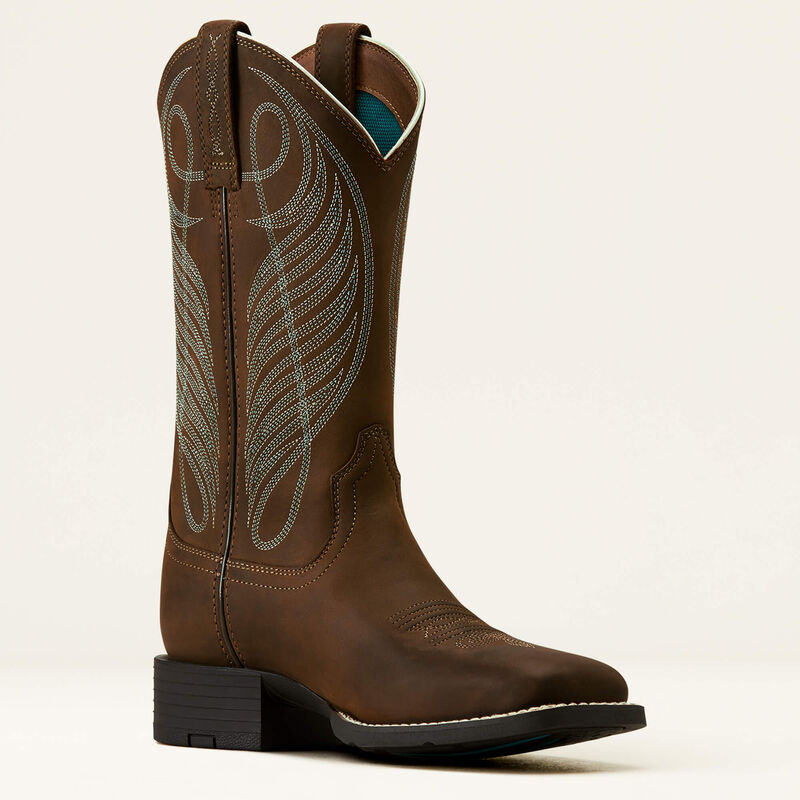 WOMENS Round Up Wide Square Toe Western Boot 10018528