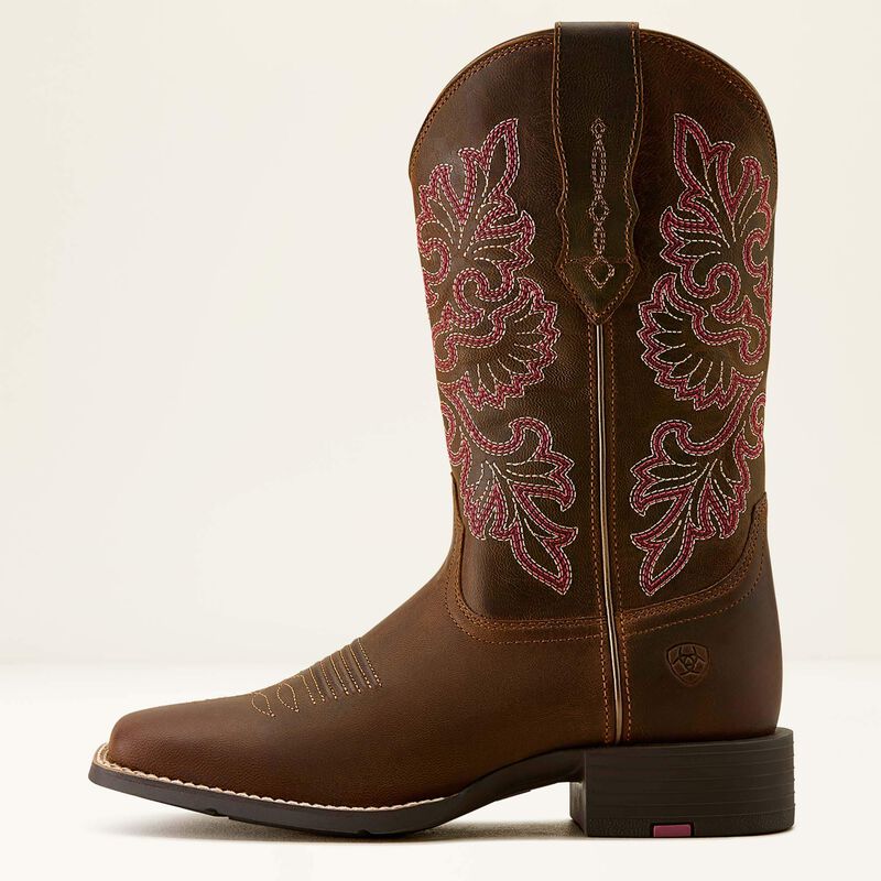 WOMENS Round Up StretchFit Wide Square Toe Western Boot 10064078