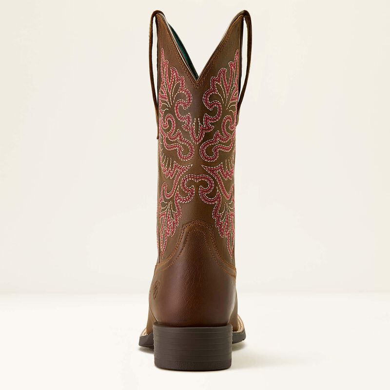 WOMENS Round Up StretchFit Wide Square Toe Western Boot 10064078