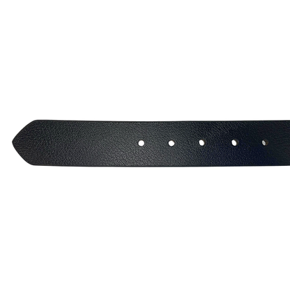 Leather Black Belt with Black Buckle: Wide / X-Large