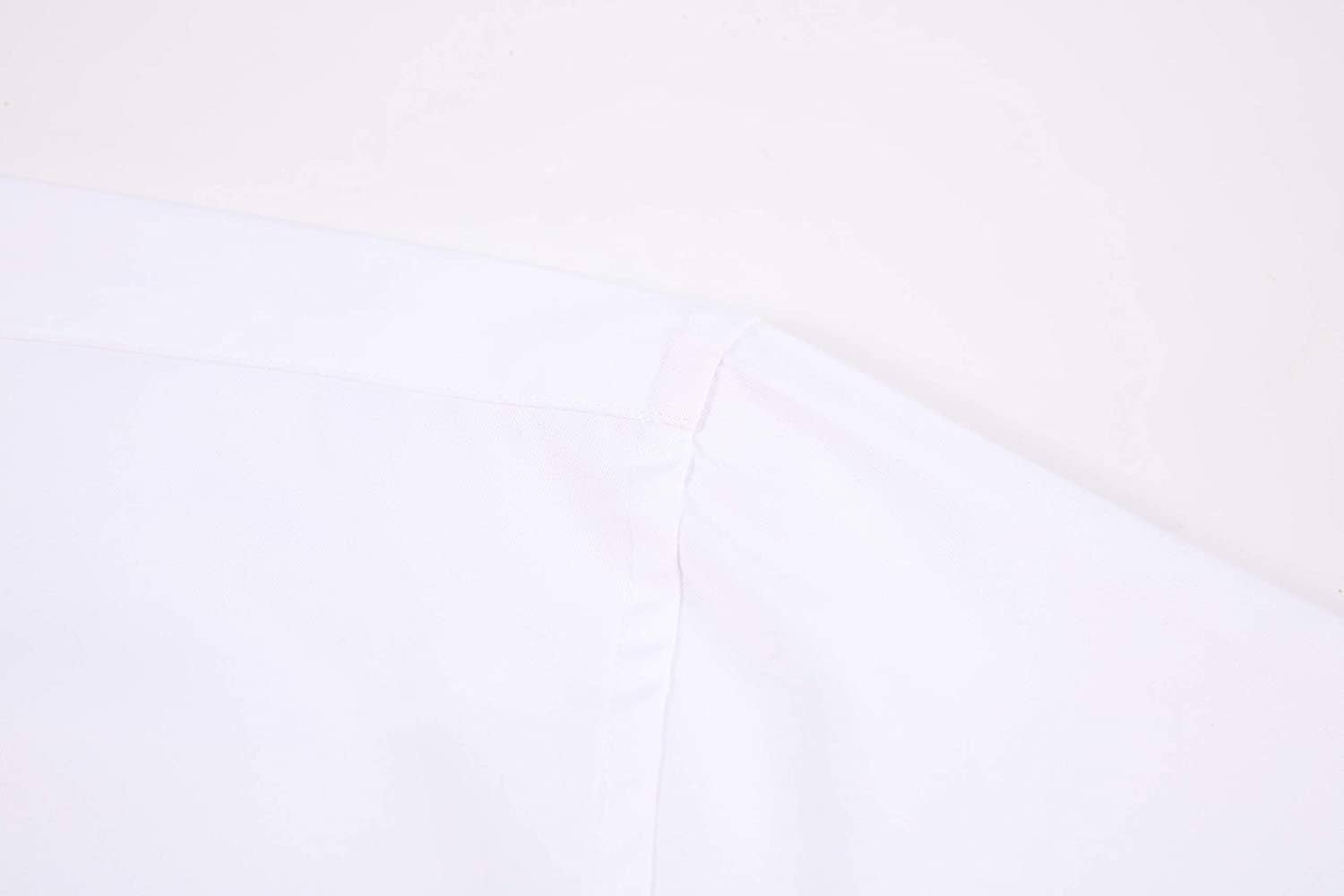 Mens Dress Shirts Wrinkle Free Regular Long Sleeve Shirts - WHITE: L