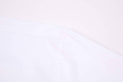 Mens Dress Shirts Wrinkle Free Regular Long Sleeve Shirts - WHITE: L