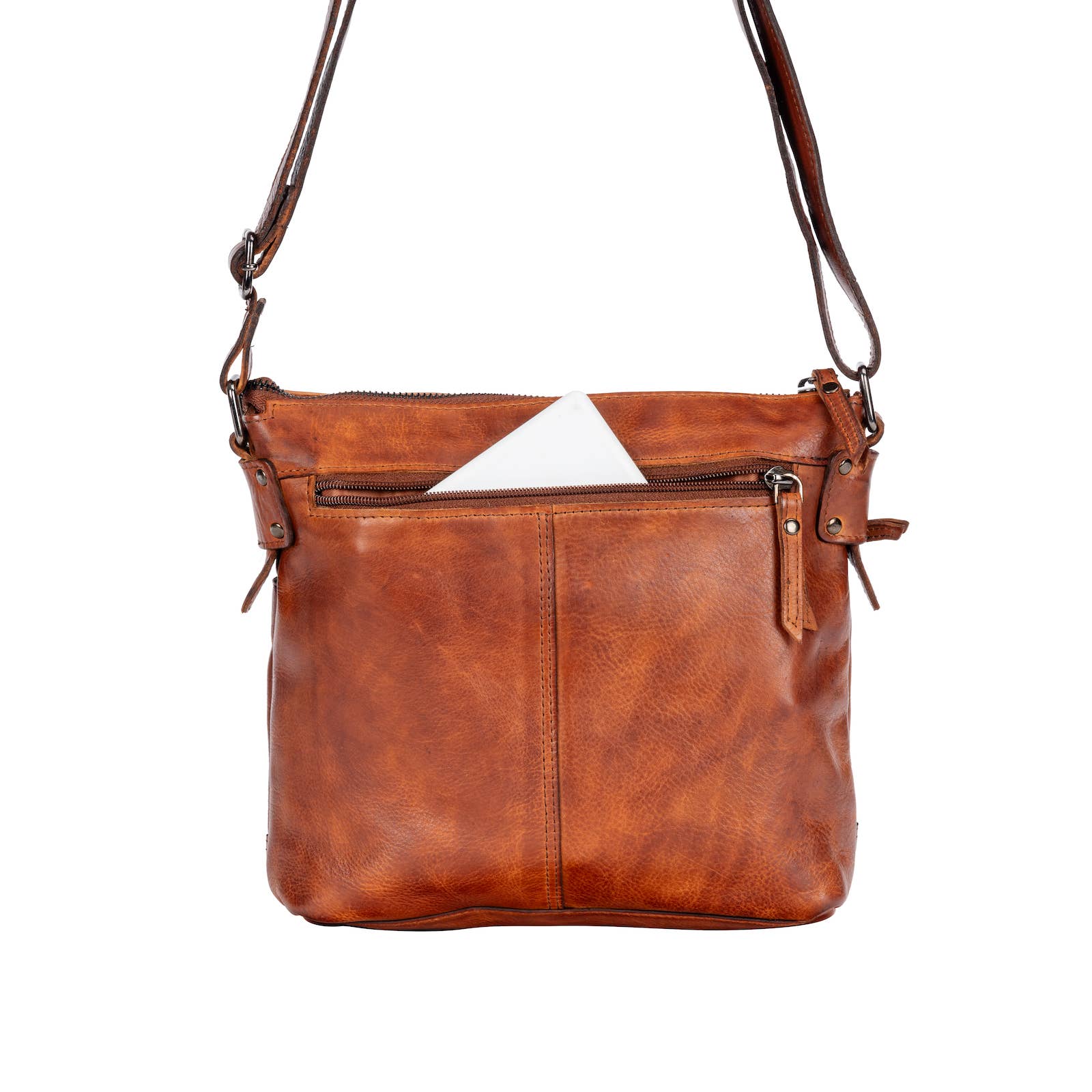 Leather Shoulder Bag Nora - Cognac GW6844