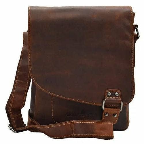 Leather Shoulder Bag Torquay - GW836: Brown