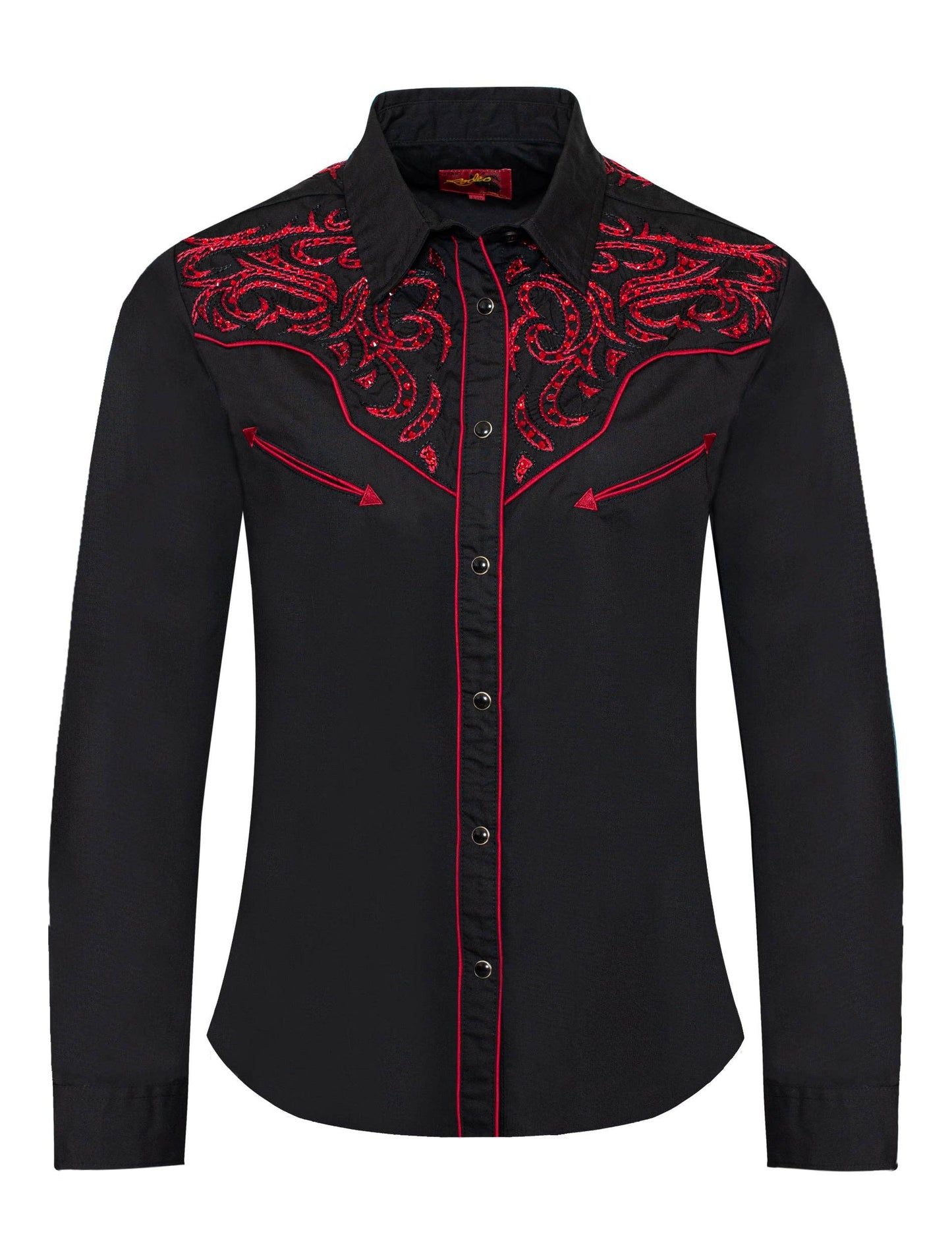 Women’s Western Embroidered diamond studded Shirts: S