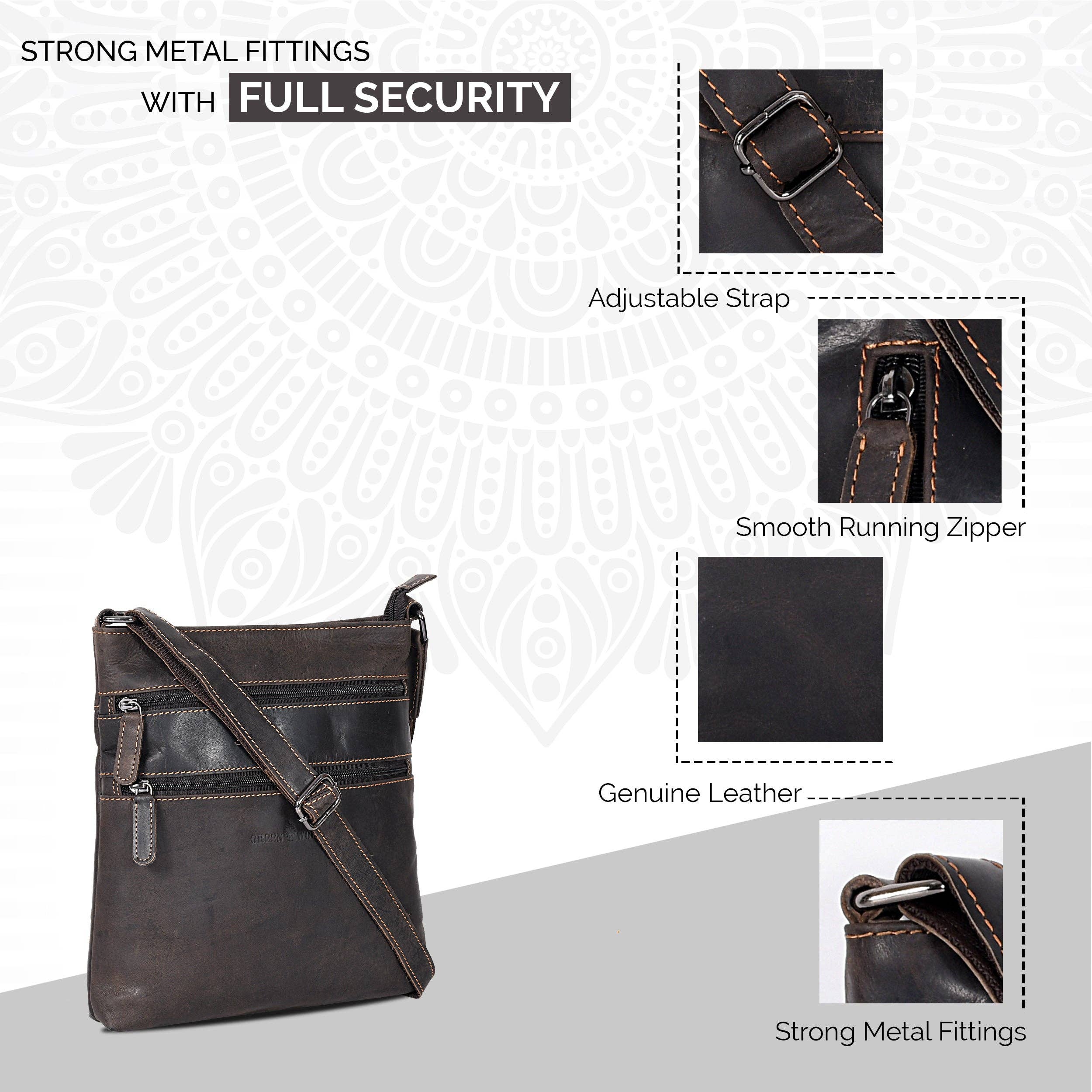 Leather Crossbody Purse: Sandel