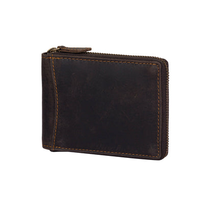 RFID wallet - RED - Zip Around Wallet GW2158Brown