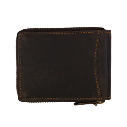 RFID wallet - RED - Zip Around Wallet GW2158Brown