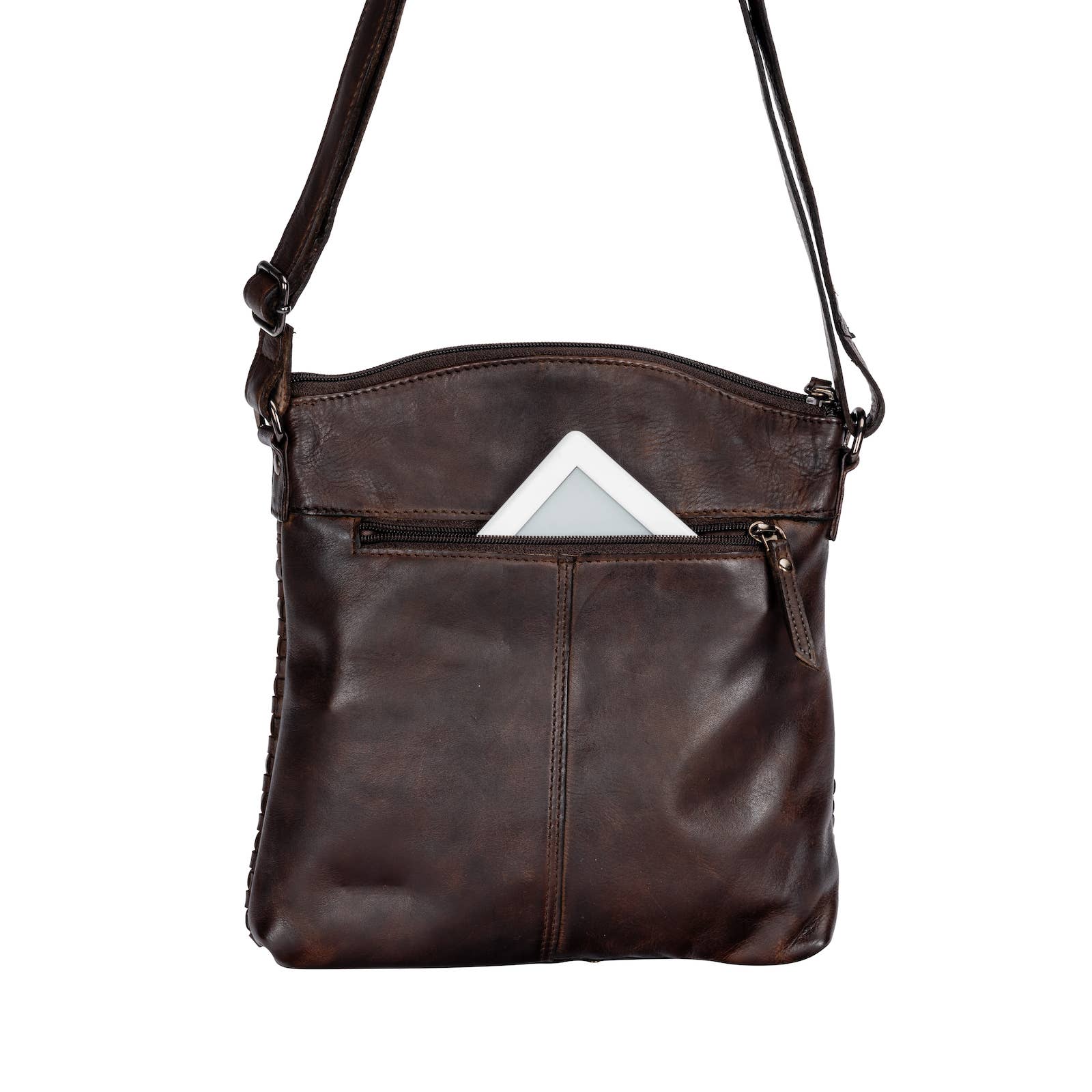 Leather Shoulder Bag Elsa for Women: Cognac