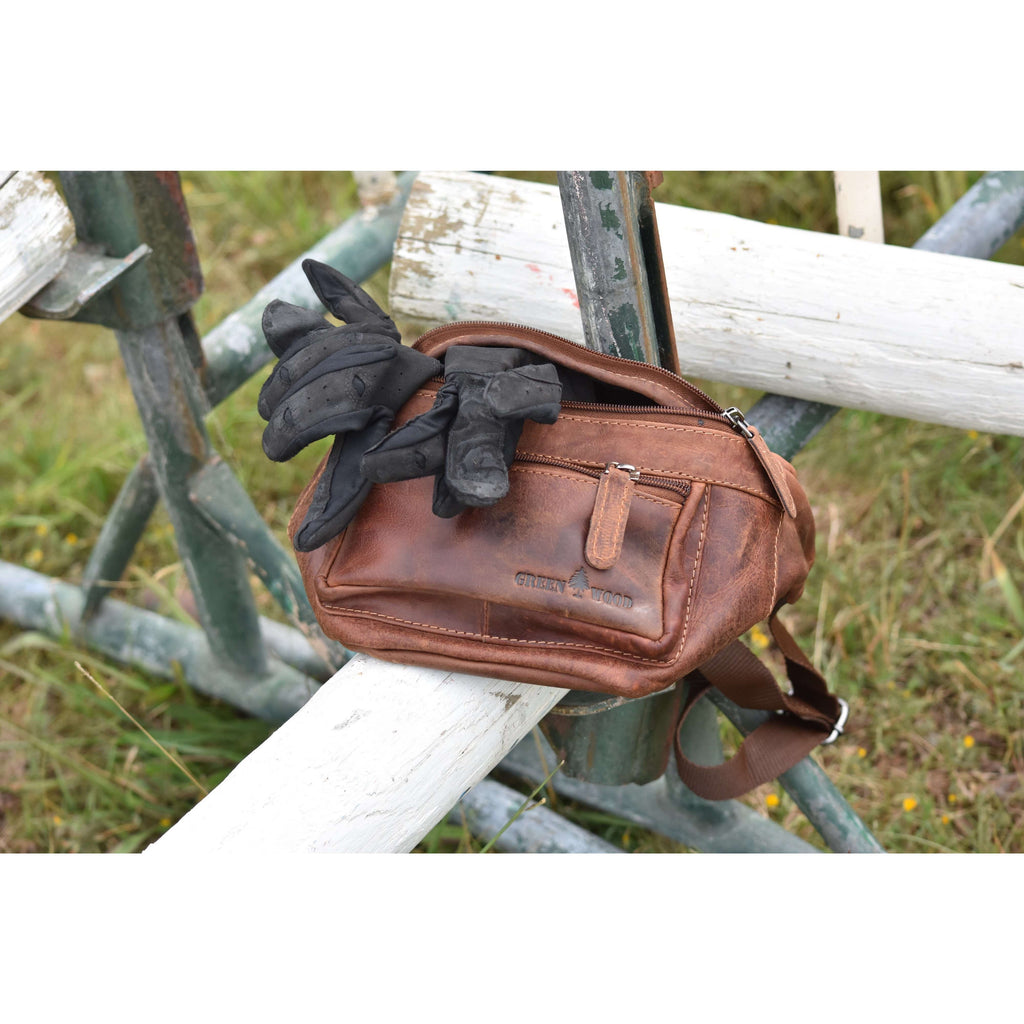 Leather Bum Bag Echuca GW196628: Brown