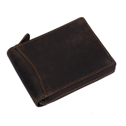 RFID wallet - RED - Zip Around Wallet GW2158Brown