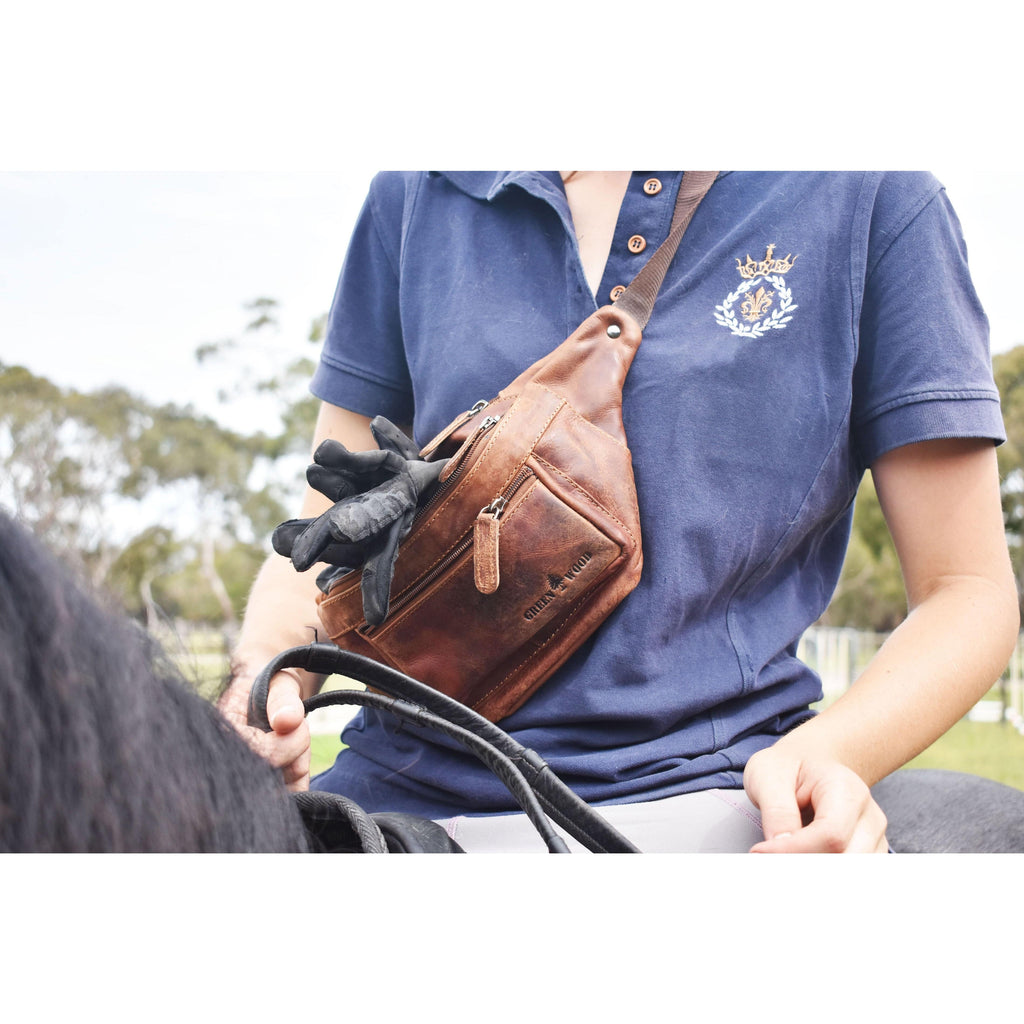 Leather Bum Bag Echuca GW196628: Brown