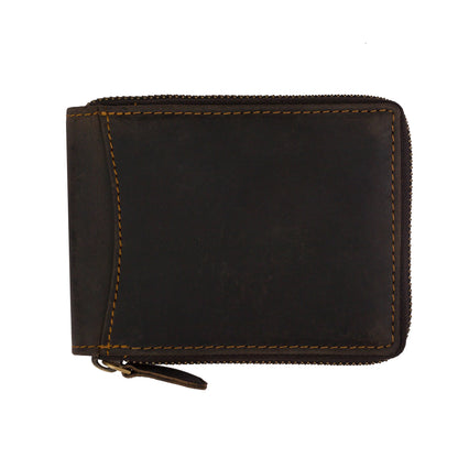 RFID wallet - RED - Zip Around Wallet GW2158Brown