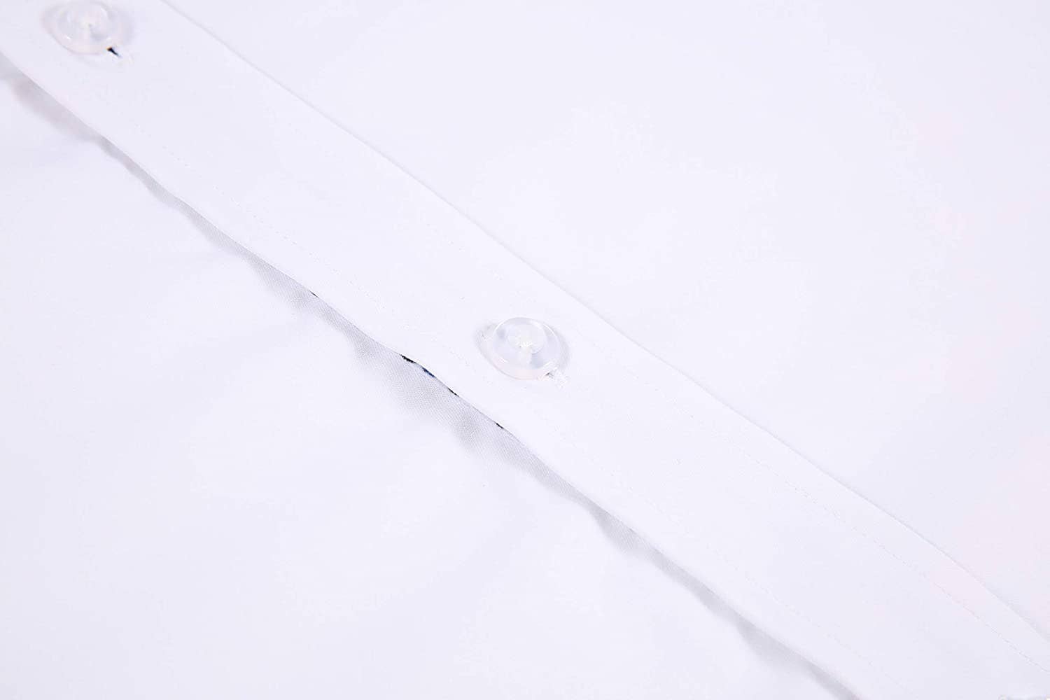 Mens Dress Shirts Wrinkle Free Regular Long Sleeve Shirts - WHITE: M