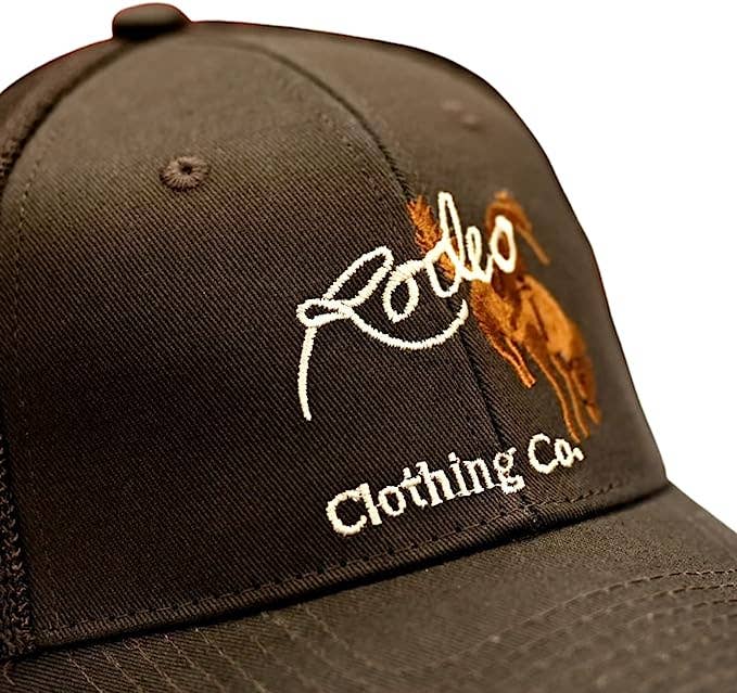 Men's Embroideried Rodeo Clothing Signature Caps for Men Hat: BROWN