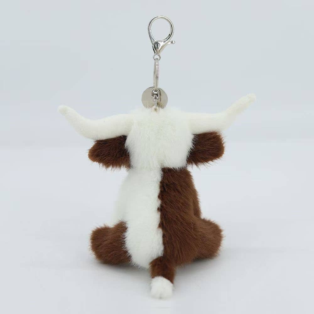 Texas Cow Plush Keyring/Bag Charm